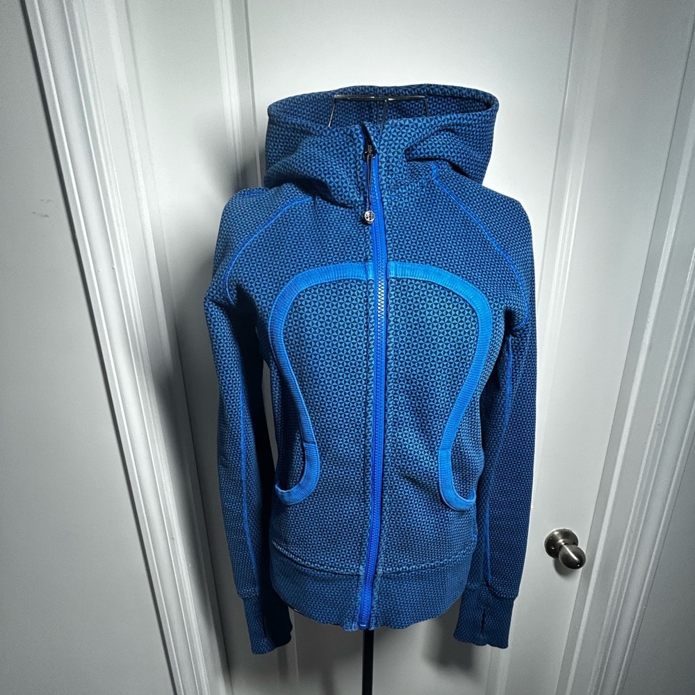 Lululemon Double Diamond Baroque Blue Scuba Hoodie
